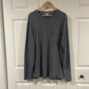 J.Crew Knit Goods Gray Long Sleeve Striped Tee Size XL Minimalist Normcore
